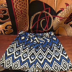 High Waisted Aztec Print Shorts💙